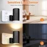 Ufanore 4 Pack Night Light Plug in, LED Night Lights with Auto Dusk to Dawn Sensor, Adjustable Brightness 0-100LM, Soft White 3000K, Kid Night Lights for Bedroom, Kitchen, Hallway, Stair, with AU Plug - Image 2