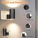 Ufanore 4 Pack Night Light Plug in, LED Night Lights with Auto Dusk to Dawn Sensor, Adjustable Brightness 0-100LM, Soft White 3000K, Kid Night Lights for Bedroom, Kitchen, Hallway, Stair, with AU Plug - Image 3