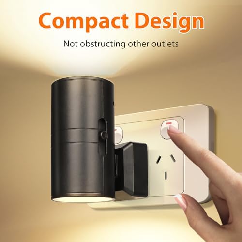 41t8dhThnML._AC.jpg Ufanore 4 Pack Night Light Plug in, LED Night Lights with Auto Dusk to Dawn Sensor, Adjustable Brightness 0-100LM, Soft White 3000K, Kid Night Lights for Bedroom, Kitchen, Hallway, Stair, with AU Plug - Image 6